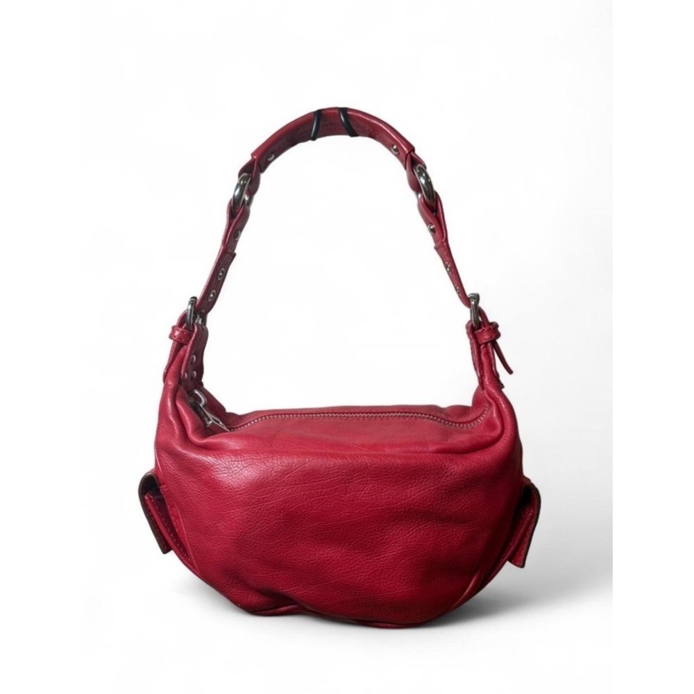 Vintage Y2K Marc Jacobs Leather Shoulder‎ Bag Silver Buckle